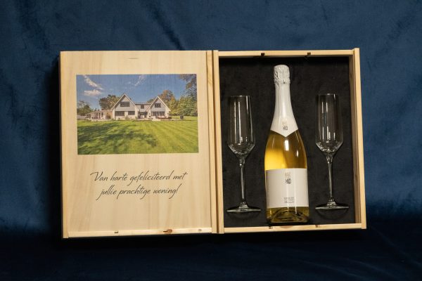 HILD Elbling Sekt Brut - Houten giftset